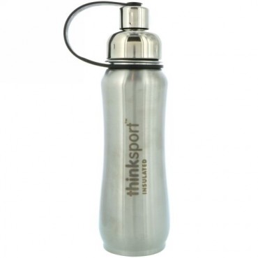 Think, シンクスポーツ、保冷・保温スポーツボトル、シルバー、17 oz (500ml)