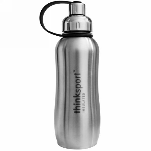 Think, シンクスポート、 断熱スポーツボトル、 シルバー、 25 oz (750 ml)