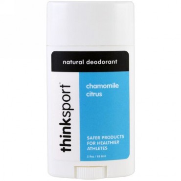 Think, Thinksport、ナチュラルデオドラント、カモミール・シトラス、2.9 oz (85.8 ml) (Discontinued Item)