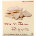 ThinkThin, 高タンパクプロテインバー、ホワイトチョコレート、10本、各60 g