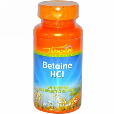 Thompson, Betaine HCL, 90 Tablets