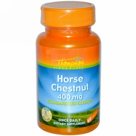 Thompson, セイヨウトチノキ, 400 mg, 60 カプセル (Discontinued Item)