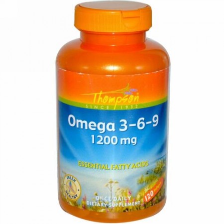 Thompson, オメガ 3-6-9、1200 mg、120 ソフトジェル