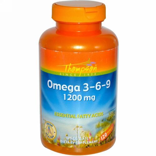 Thompson, オメガ 3-6-9、1200 mg、120 ソフトジェル