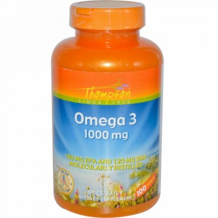Thompson, オメガ 3、1000 mg、100ソフトジェル