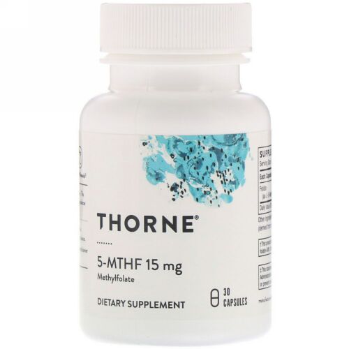 Thorne Research, 5-MTHF、15 mg、30カプセル