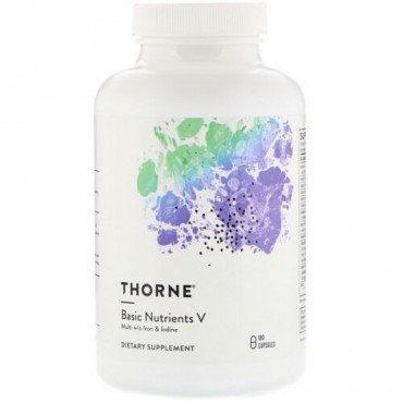 Thorne Research, Basic Nutrients V, Multi without Iron & Iodine, 180 Capsules (Discontinued Item)