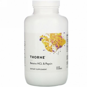 Thorne Research, ベタインHCL＆ペプシン、カプセル450粒