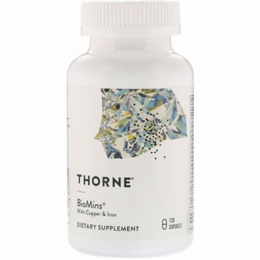 Thorne Research, 銅と鉄配合バイオミン、カプセル120粒