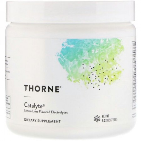 Thorne Research, カタライト、レモンライム風味の電解質、270g（9.52 oz）