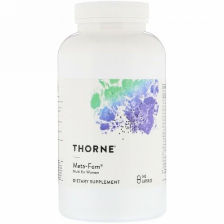 Thorne Research, Meta-Fem、女性用マルチビタミン、カプセル240粒 (Discontinued Item)