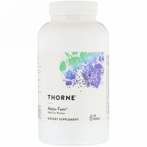 Thorne Research, Meta-Fem、女性用マルチビタミン、カプセル240粒 (Discontinued Item)