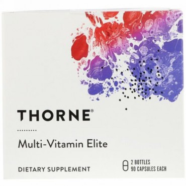 Thorne Research, マルチビタミンエリート、ボトル2本、各90カプセル