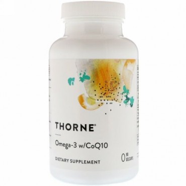Thorne Research, CoQ10配合オメガ3, 90ジェルキャップ