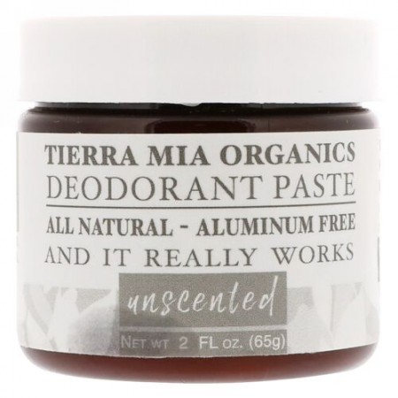Tierra Mia Organics, デオドラントペースト、無香、2液量オンス (65 g) (Discontinued Item)