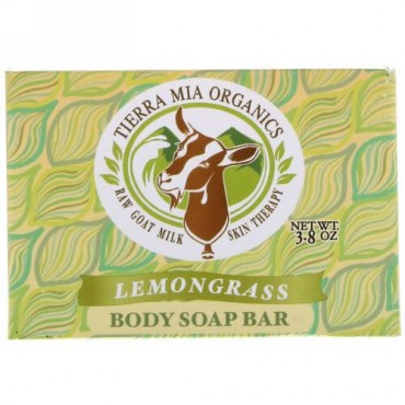 Tierra Mia Organics, ヤギの生ミルクのスキンセラピー, ボディ石鹸, レモングラス, 3.8 オンス (Discontinued Item)