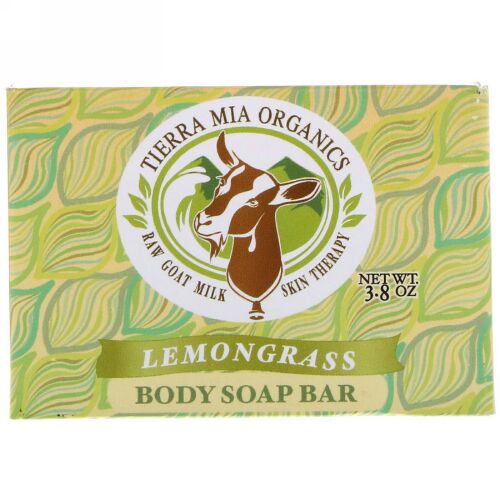 Tierra Mia Organics, ヤギの生ミルクのスキンセラピー, ボディ石鹸, レモングラス, 3.8 オンス (Discontinued Item)