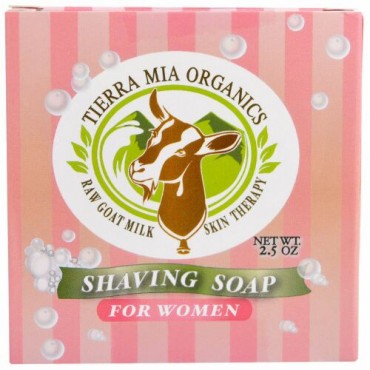 Tierra Mia Organics, ヤギの生ミルクのスキンセラピー, 女性用毛そり石鹸, 2.5 オンス (Discontinued Item)