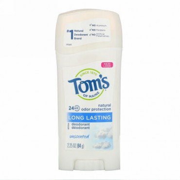 Tom's of Maine, ナチュラルで持続性の消臭薬　無香料 2.25 オンス (64 g)