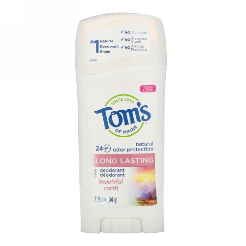 Tom's of Maine, ナチュラル・ロングラスティング・ウィメンズ・デオドラント, ビューティフル・アース, 2.25 オンス (64 g) (Discontinued Item)