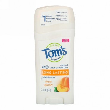 Tom's of Maine, Natural Long Lasting Deodorant, Fresh Apricot, 2.25 oz (64 g)