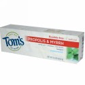 Tom's of Maine, フッ化物無添加 プロポリス&ミルラ歯磨き粉、ペパーミント、5.5 oz (155.9 g) (Discontinued Item)
