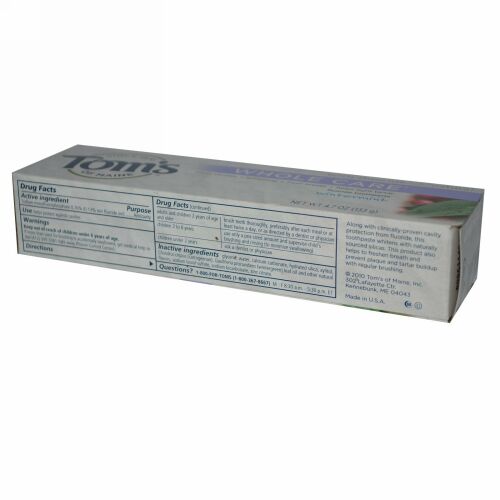 Tom's of Maine, ホールケア、 フッ素歯磨き粉、 ウインターミント、 4.7オンス (133 g) (Discontinued Item)