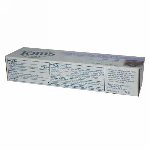 Tom's of Maine, フッ素入り歯磨きで歯全体のケア , シナモンクローブ, 4.7 オンス (133 g) (Discontinued Item)