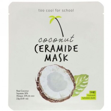 Too Cool for School, ココナッツ セラミド マスク、1枚、0.81 oz (23 g) (Discontinued Item)