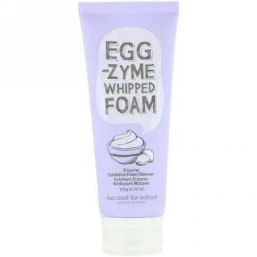 Too Cool for School, エッグザイム ホイップ フォーム、エンザイム スクラブ フォーム クレンザー、5.29 oz (150 g) (Discontinued Item)