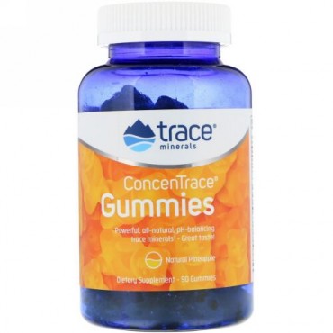 Trace Minerals Research, ConcenTrace、グミ、ナチュラルパイナップル、90グミ (Discontinued Item)