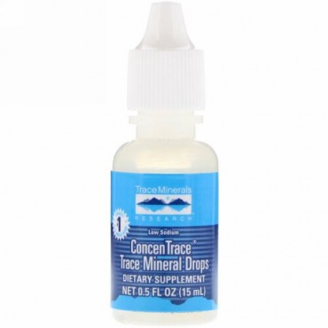 Trace Minerals Research, ConcenTrace Trace Mineral Drops, 0.5 fl oz (15 ml)