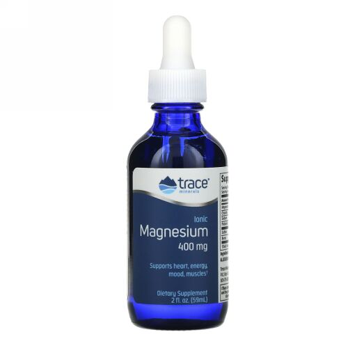 Trace Minerals Research, イオン化マグネシウム、400 mg、2 fl oz (59 ml)