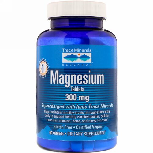Trace Minerals Research, マグネシウム、300 mg、タブレット 60錠