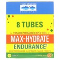 Trace Minerals Research, Max-Hydrate Endurance, Effervescent Tablets, Citrus Flavor, 8 Tubes, 10 Tablets Each