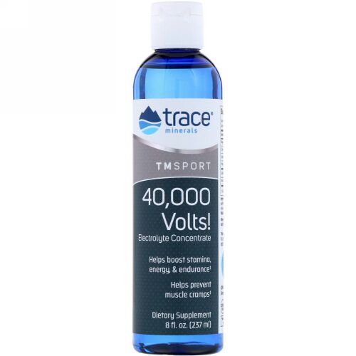 Trace Minerals Research, TM スポーツ、40,000ボルト！、電解質濃縮物、237ml