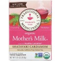 Traditional Medicinals, オーガニック母乳、シャタバリカルダモン、カフェインフリー、ティーバッグ16包、各1.8 g (Discontinued Item)