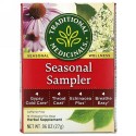 Traditional Medicinals, 季節のサンプル、カフェインフリー、個包装ティーバッグ16袋、27g（0.96オンス）