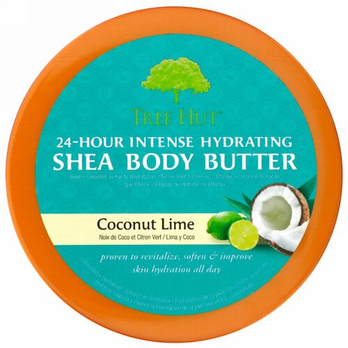 Tree Hut, 24時間持続する強力なシアボディバター、ココナッツライム、7 oz (198 g)