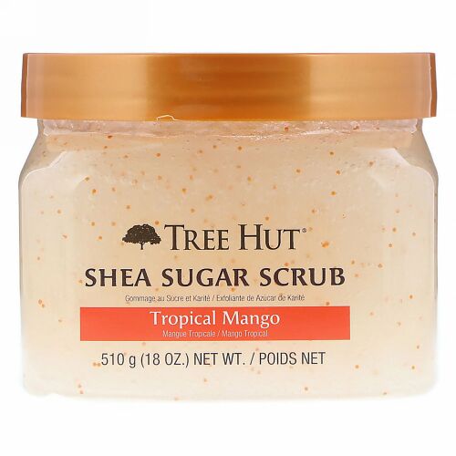 Tree Hut, シアバターシュガースクラブ、トロピカルマンゴー、510g（18 oz）