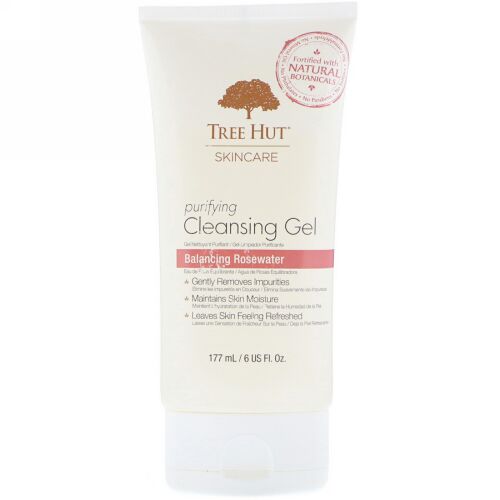 Tree Hut, スキンケア、浄化作用のあるクレンジングジェル、バランシング・ローズウォーター、 6 fl oz (177 ml) (Discontinued Item)