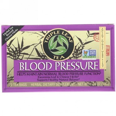 Triple Leaf Tea, 血圧対策、ティーバッグ20包、1.06 oz (30 g)