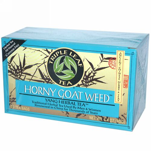 Triple Leaf Tea, イカリソウ、カフェインフリー、20ティーバッグ、1.4 oz (40 g) (Discontinued Item)