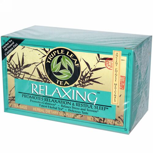 Triple Leaf Tea, リラクシング、20ティーバッグ、1.4 oz (40 g) (Discontinued Item)