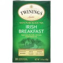 Twinings, 100% Pure Black Tea, Irish Breakfast Tea, 20 Tea Bags, 1.41 oz (40 g) (Discontinued Item)