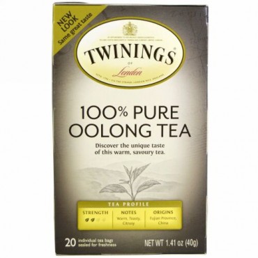 Twinings, 100% ピュア ウーロン茶, ティーバッグ 20袋, 1.41 oz (40 g)