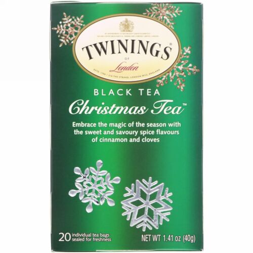 Twinings, 紅茶、クリスマスティー、ティーバッグ20個、40g（1.41oz）