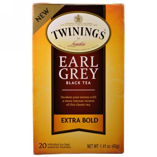 Twinings, ブラックティー, アールグレイ, エクストラボール, 20袋, 各1.41オンス (40 g)