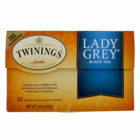 Twinings, レディーグレイ紅茶、ティーバッグ20袋、40g（1.41oz）