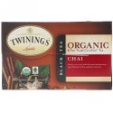 Twinings, Organic Black Tea, Chai, 20 Tea Bags, 1.41 oz (40 g) (Discontinued Item)